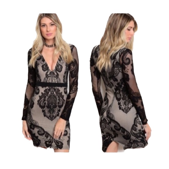 Privy (Privately Privileged) Lace look dress sz L - Picture 1 of 10